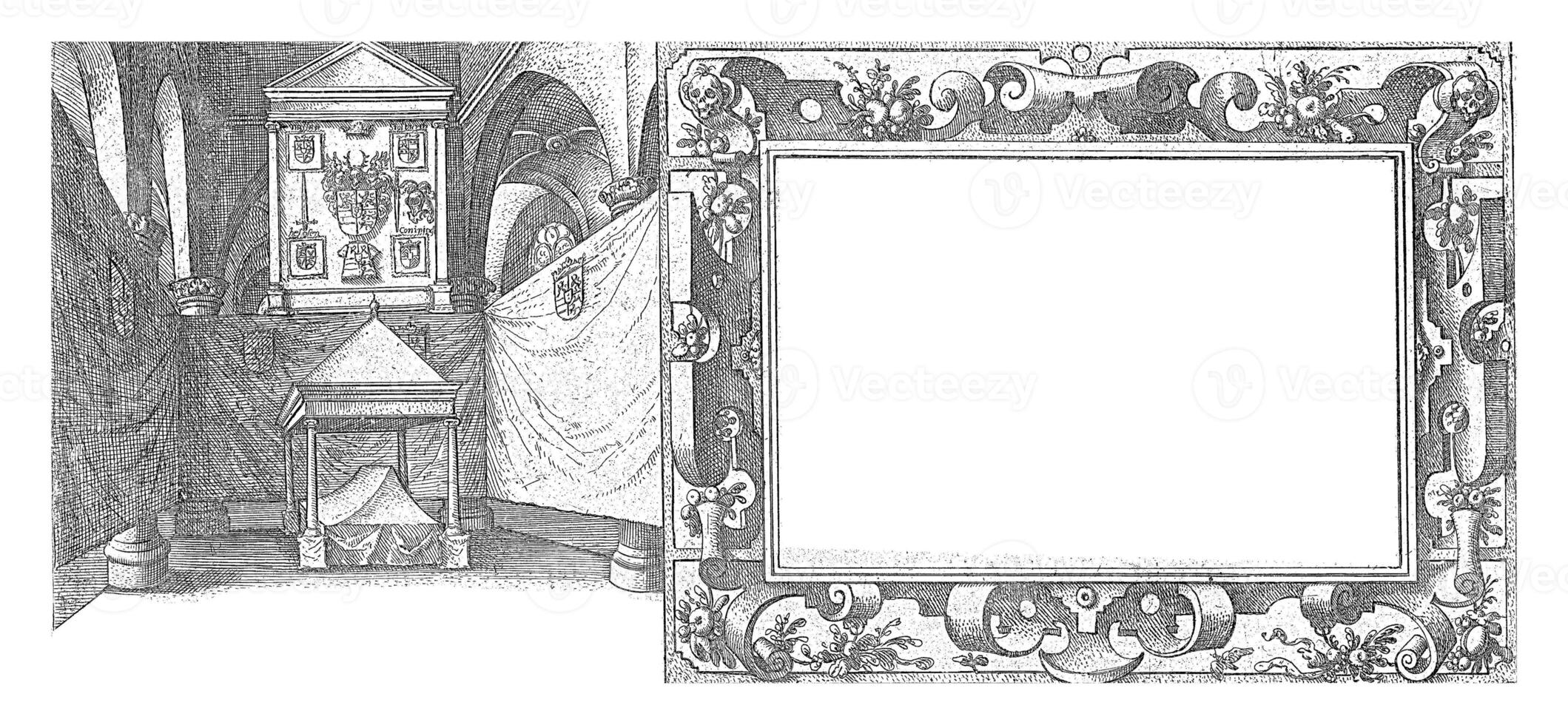 Title print for the series of the funeral procession of William of Orange photo