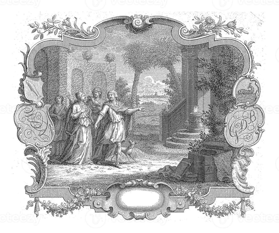 Vignette on the marriage of Willem de Neve Abrahamsz photo