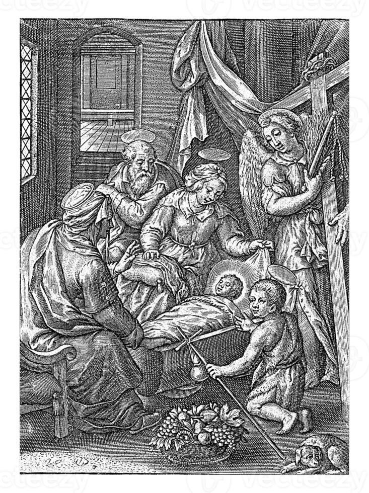 Christ Child Sleeps in the Cradle, Hieronymus Wierix, 1563 photo