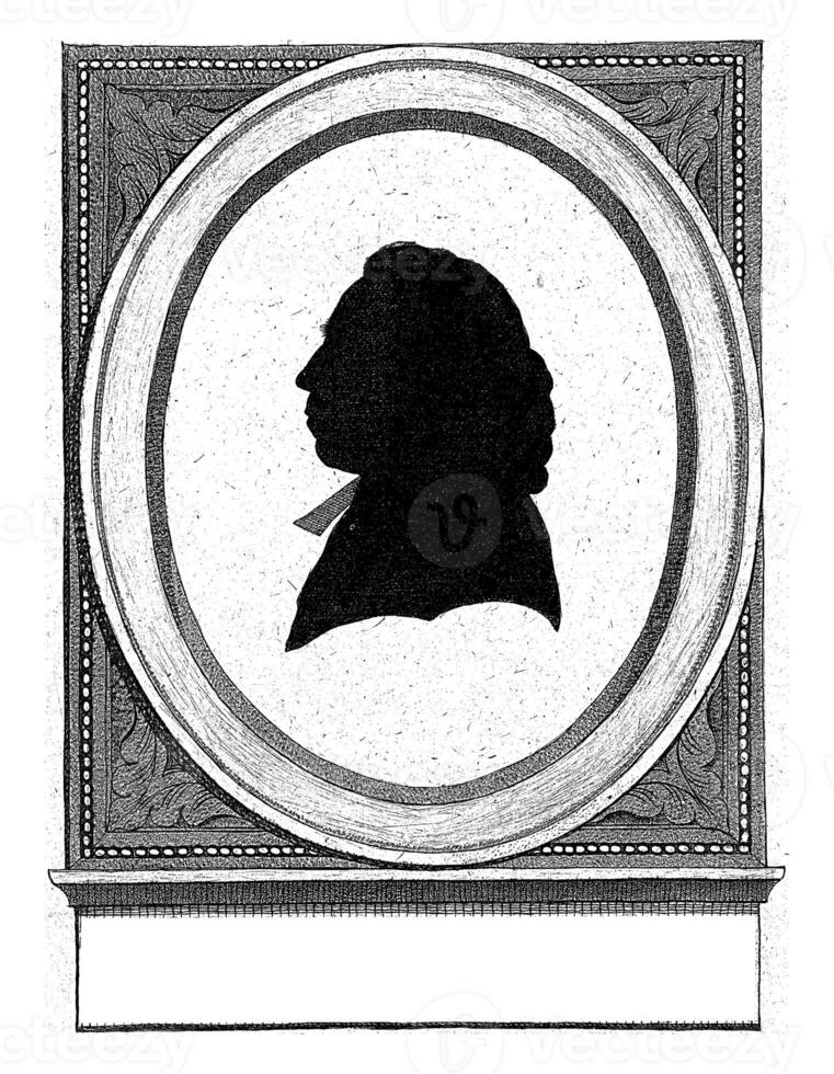 Silhouette portrait of Joannes de Fremery, George Kockers, 1793 photo