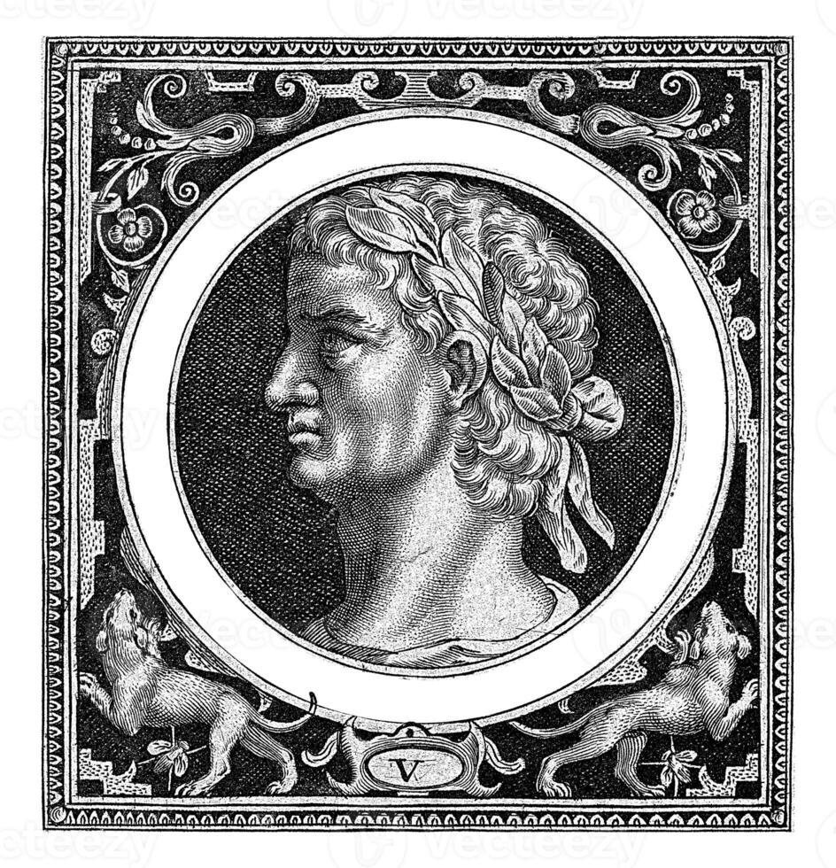 Portrait of Claudius on medallion photo