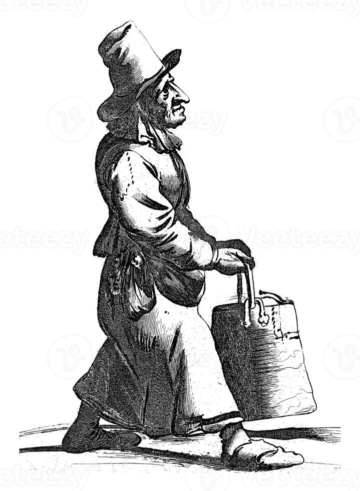Man with a bucket photo