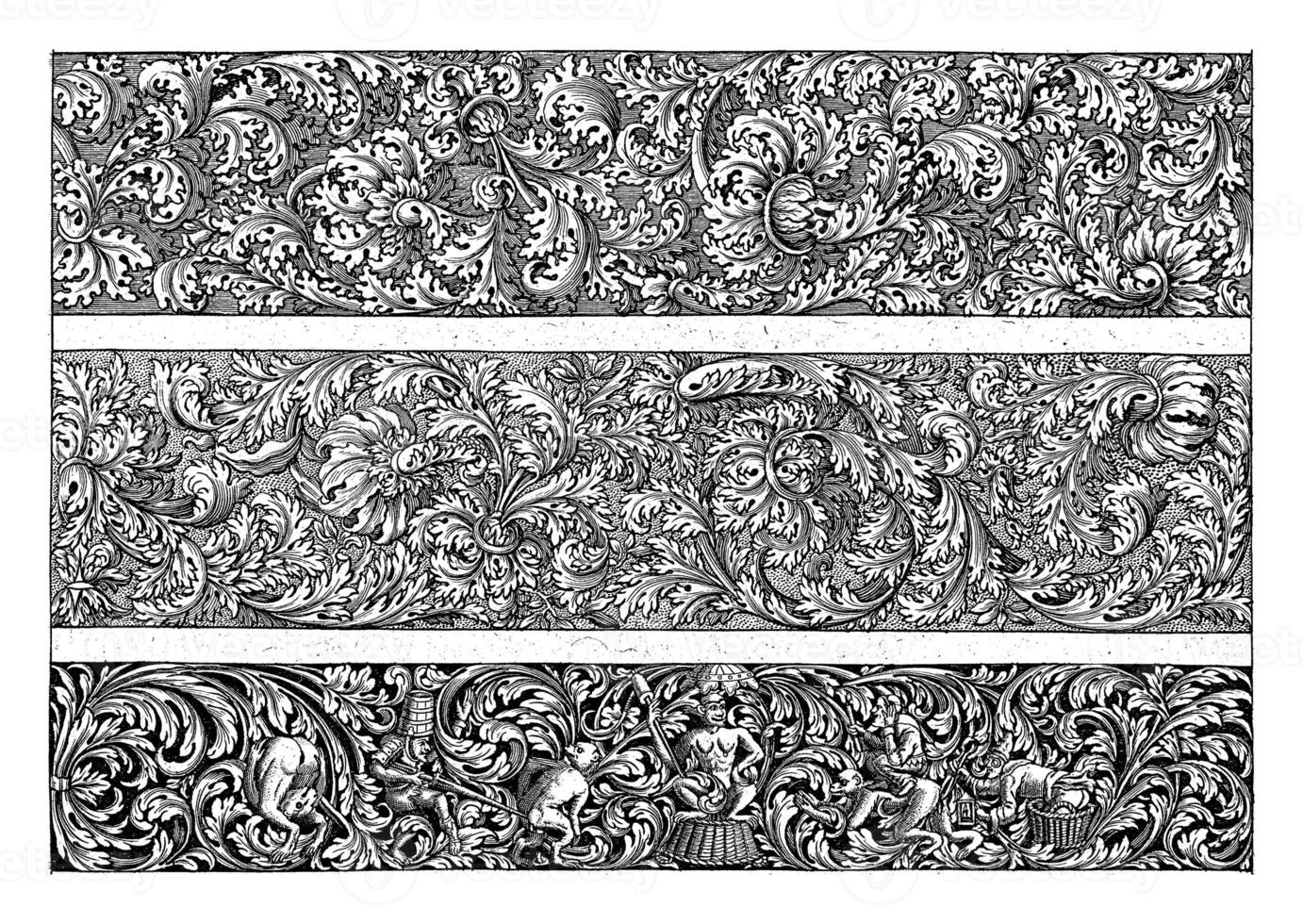 Three friezes with vines photo
