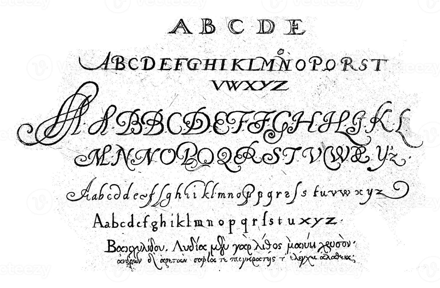 Six alphabets, Michiel le Blon, after 1611 - 1635 photo