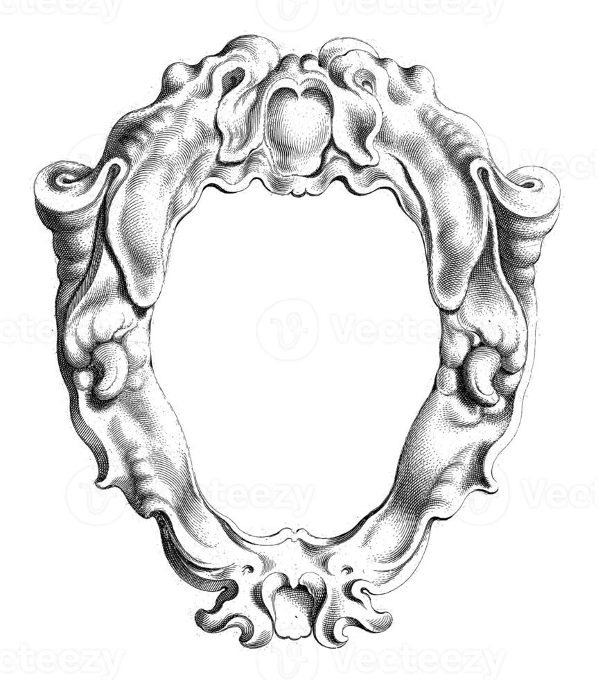 Cartouche with lobe ornament photo