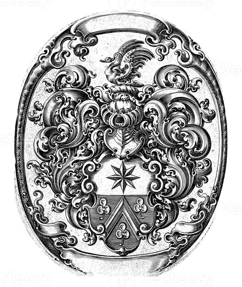 Unknown coat of arms in oval photo