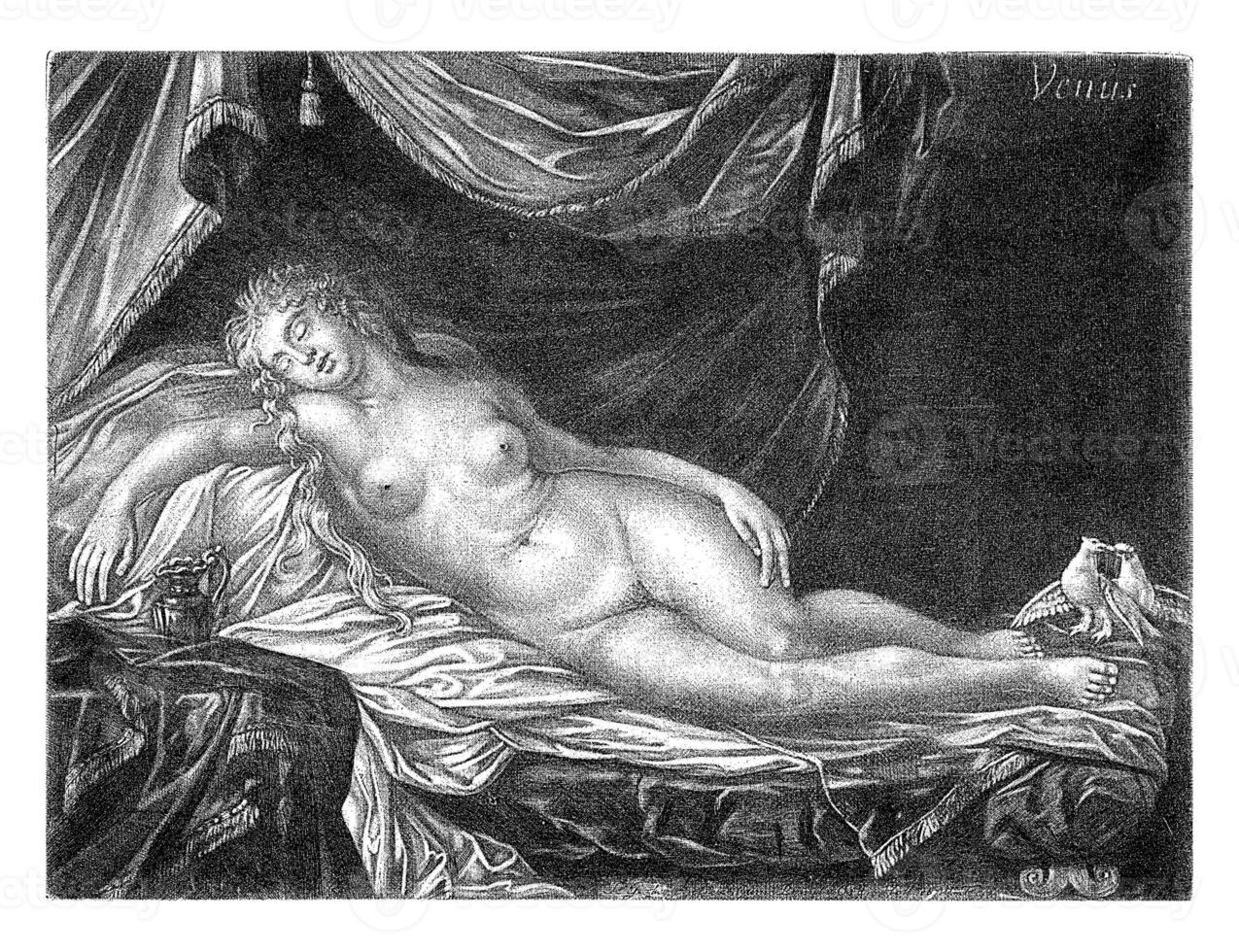 Sleeping Venus, Jacob Gole, 1670 - 1724 photo