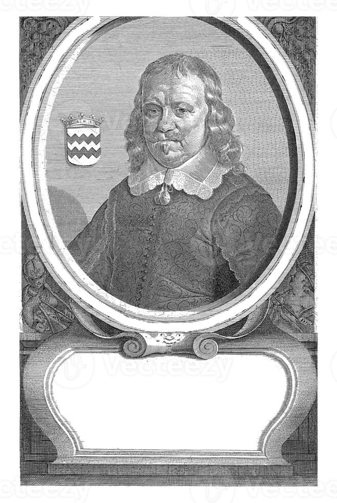 retrato de Godard camioneta reedear camioneta negro, pieter holstein yo, en o después 1648 - 1673 foto