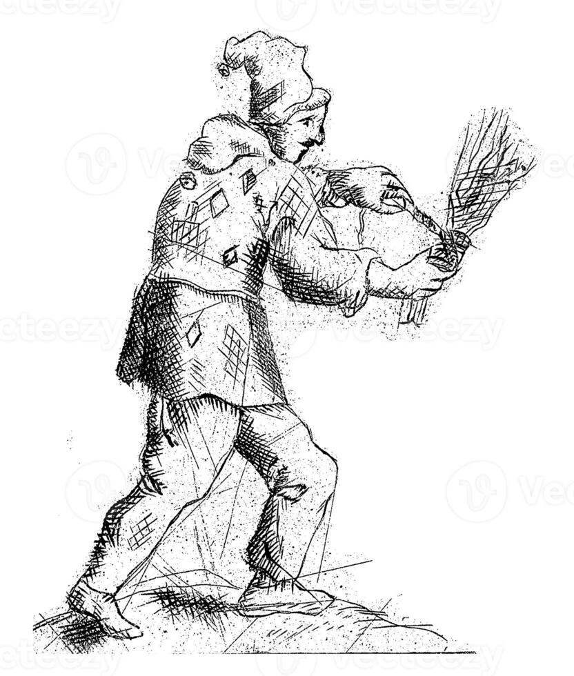 Jester with a Whisk in His Hand photo