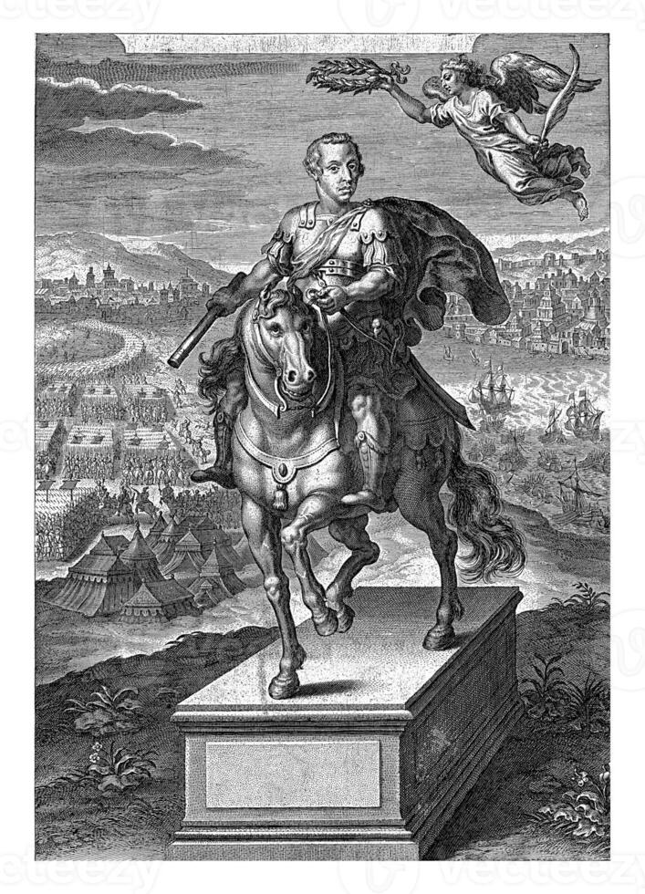 Equestrian Statue of Philip IV as Roman Emperor, Cornelis Galle photo