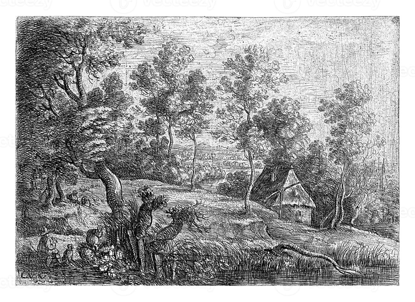 Landscape with a House and a Well photo