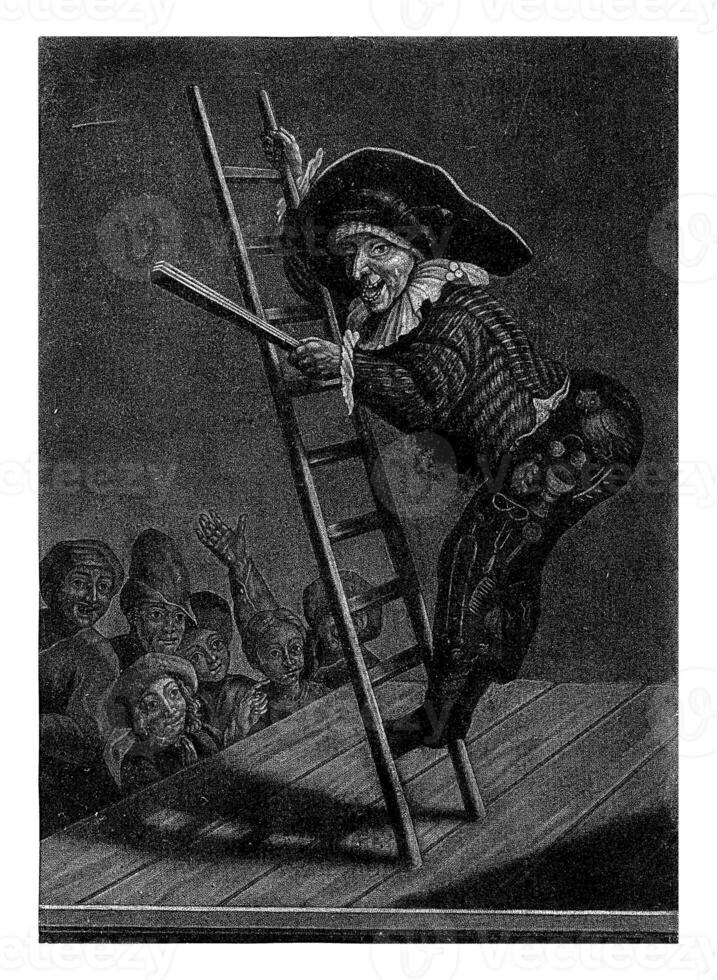 Harlequin, anonymous, after Cornelis Dusart, 1680 - 1754 photo