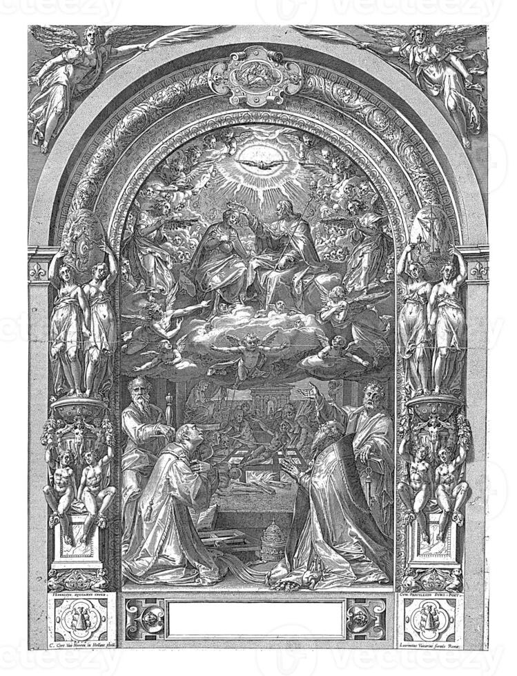 Coronation of Mary with Saints Laurentius photo