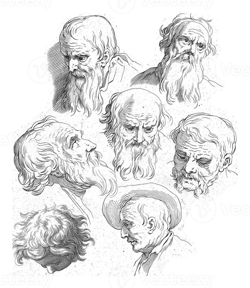 Detail Study of Men's Heads photo