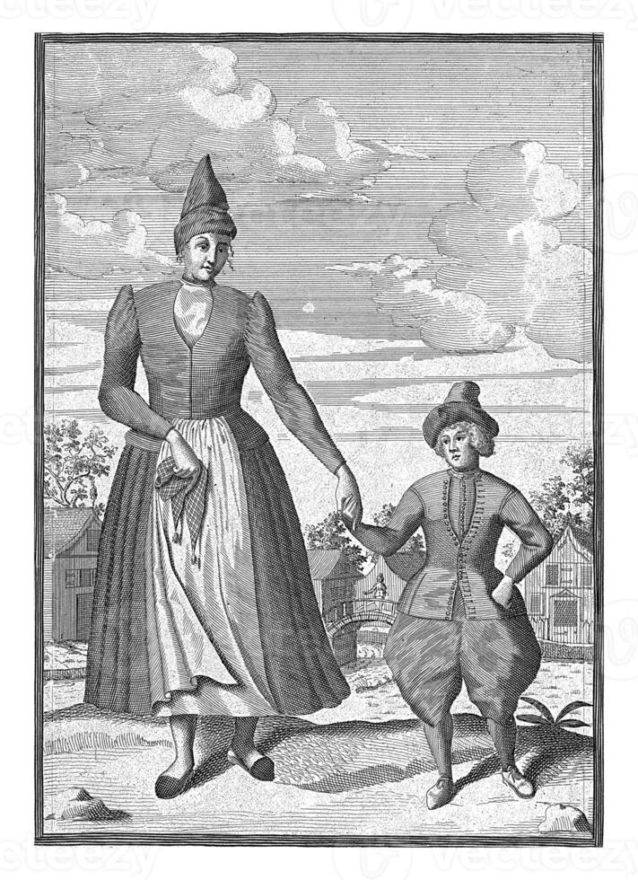 agricultores esposa desde molkwerum, pieter camioneta guarida Berge, 1669 foto