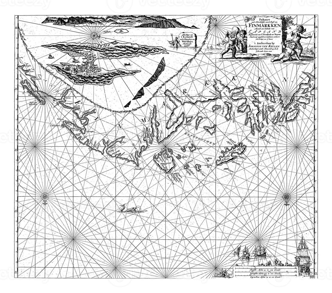 Passport map of part of the coast of Finnmark, Jan Luyken photo