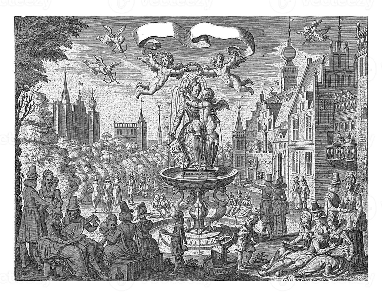 Fountain with Frisian Virgin photo