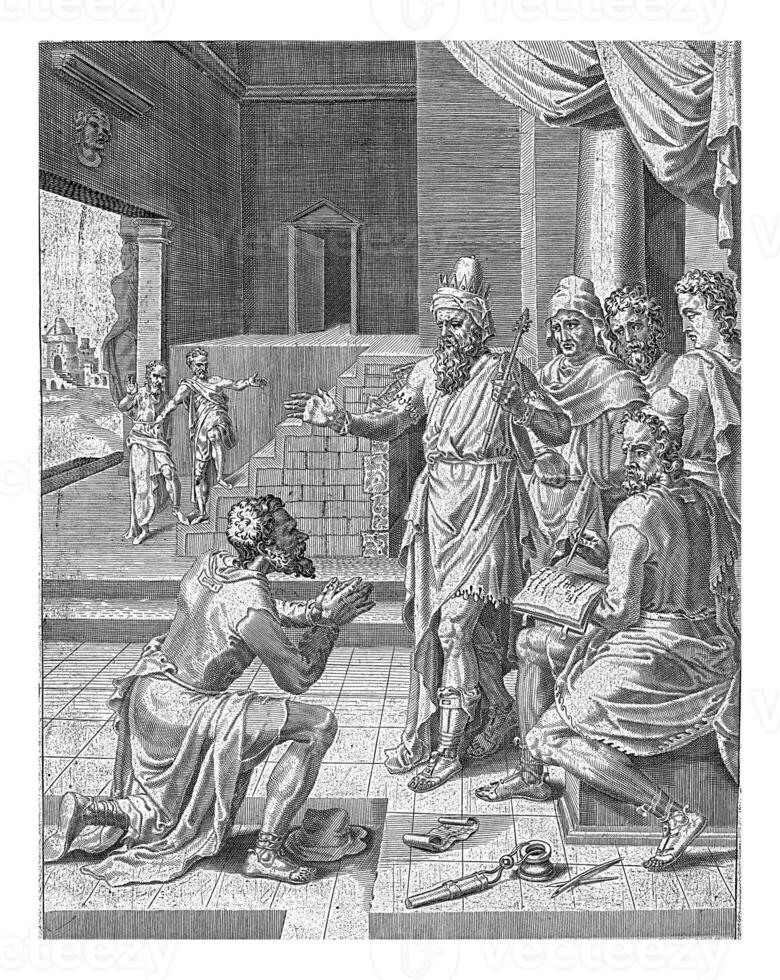 Remission of the debt of the servant by the king, Dirck Volckertsz. Coornhert photo