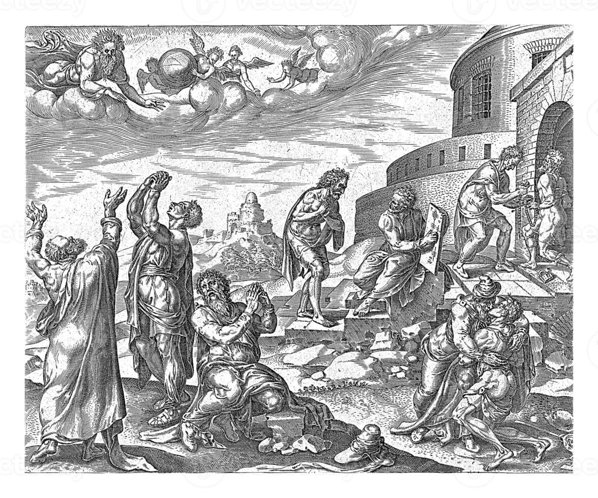 Forgive us our debts, as we also have forgiven those who owe us something, Johannes Wierix photo