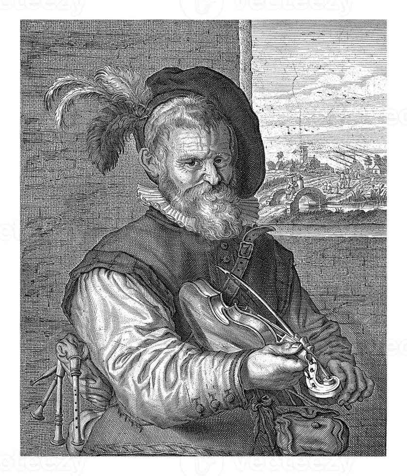 Old Violin Player, Adriaen Matham photo