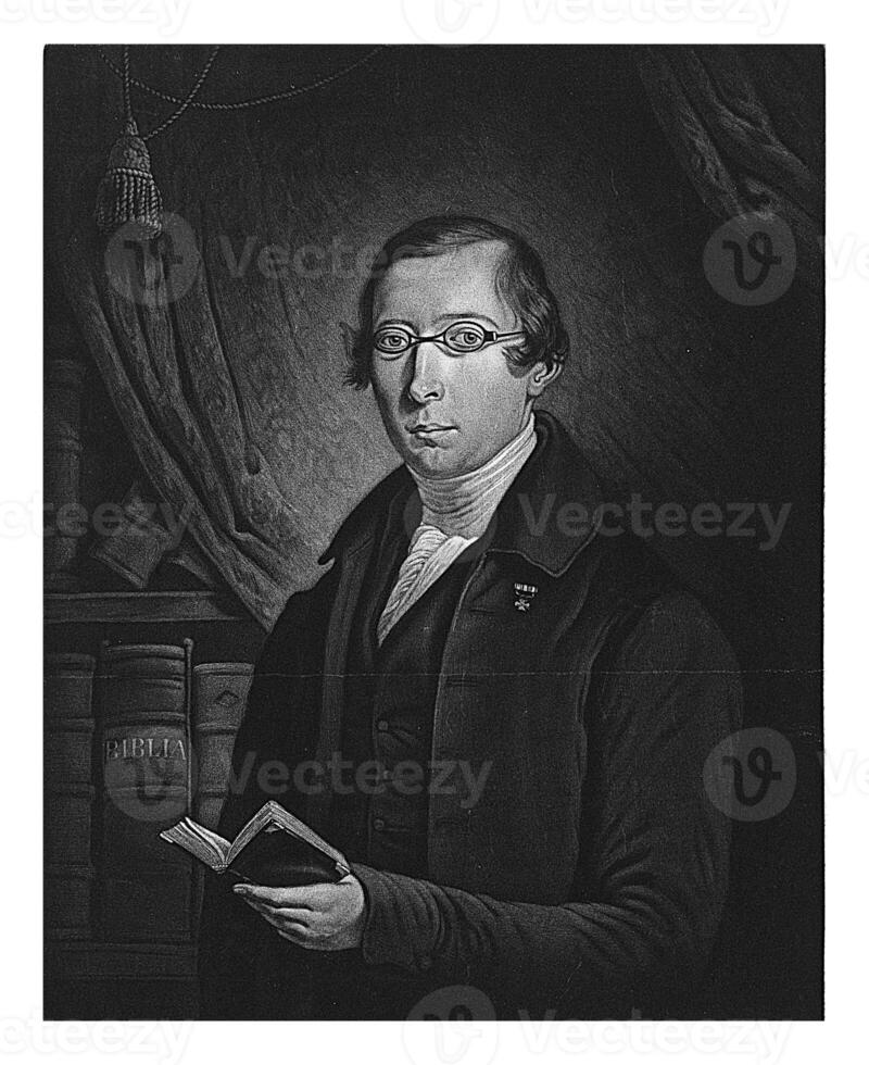 Portrait of the Pastor Hendrik Peter Scholte, Frederik Christiaan Bierweiler, c. 1827 - 1842 photo