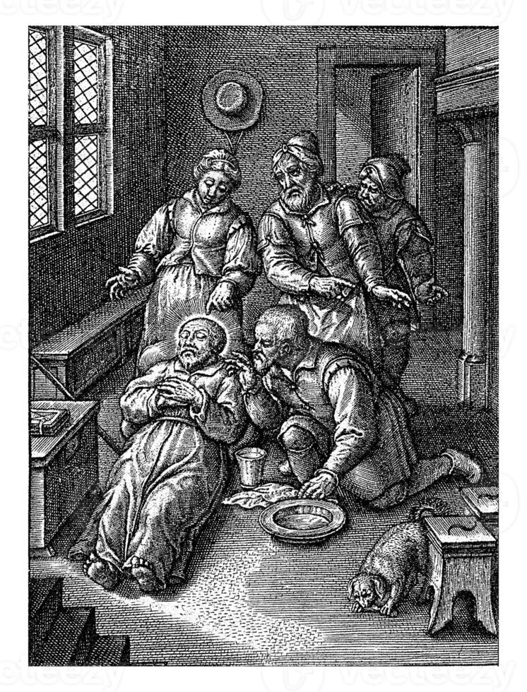 Ignatius van Loyola in ecstasy, Hieronymus Wierix, after 1613 - 1619 photo