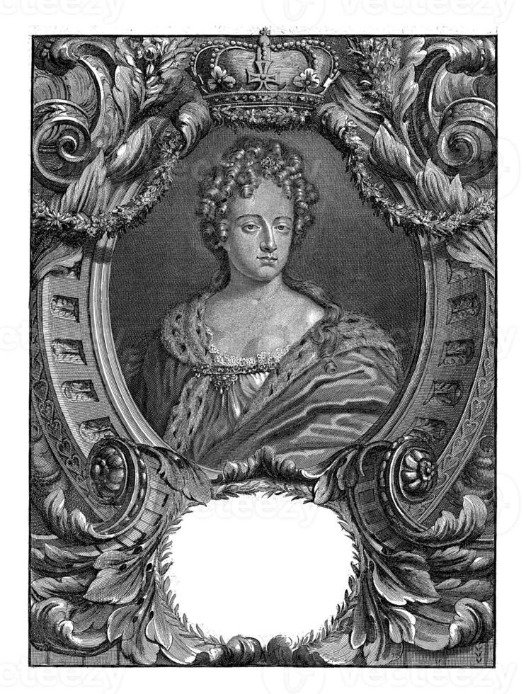 Portrait of Anna, Queen of England, Philibert Bouttats I, 1702 - 1731 photo