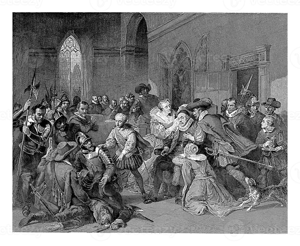 Attack by Jean de Jauregui on Prince William I, March 18, 1582 photo