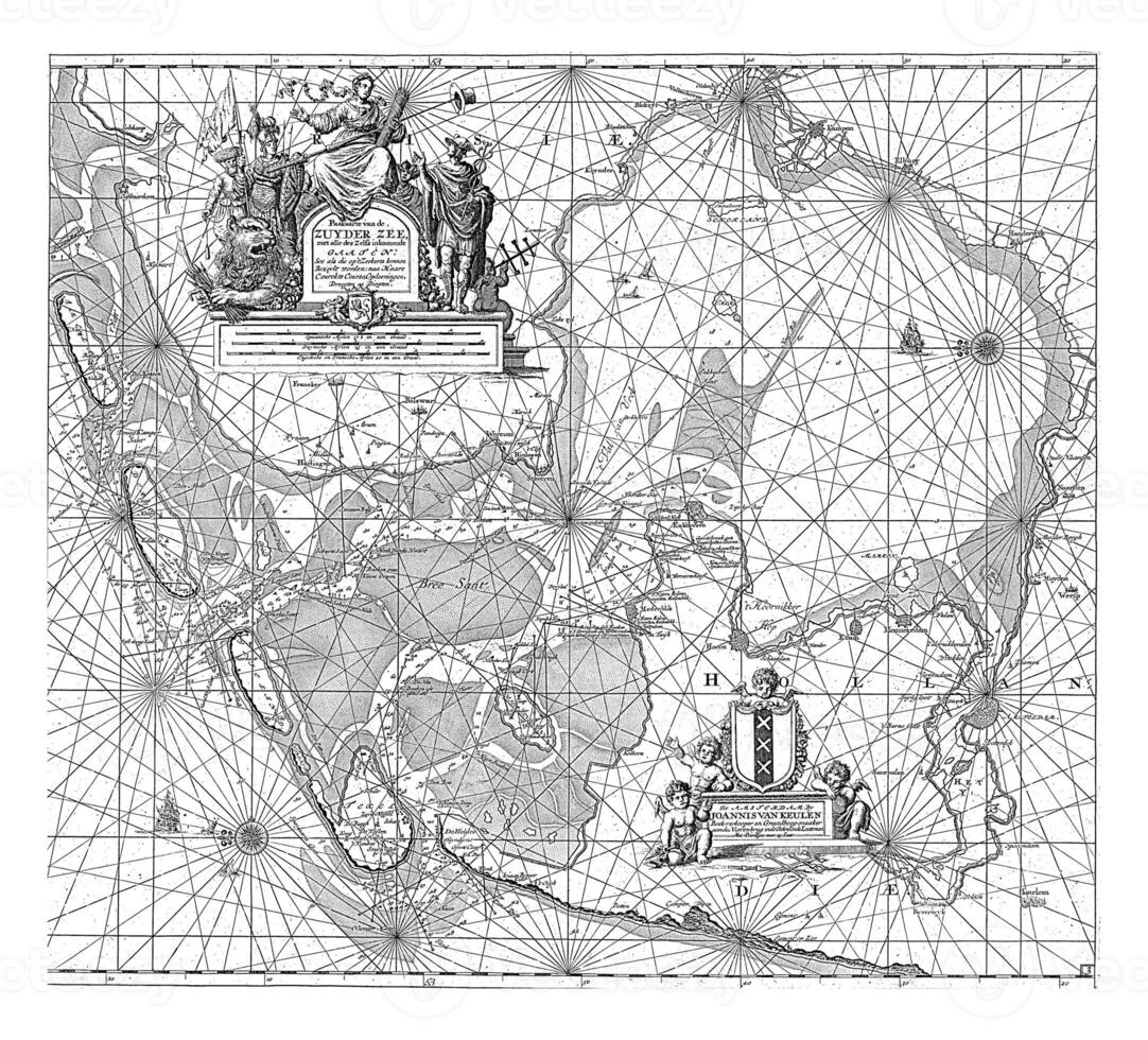 Map of the Zuiderzee and the Waddenzee, Jan Luyken photo