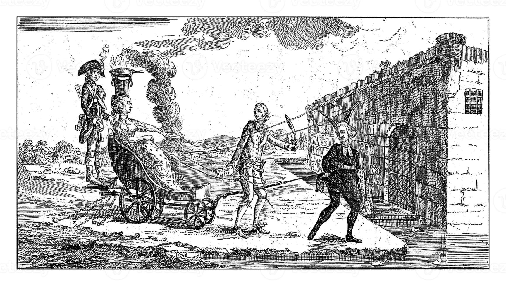 Cartoon of Hendrik van der Noot and Petrus van Eupen, 1790 photo