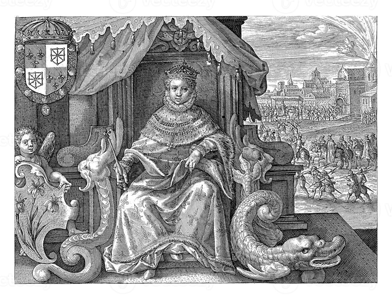 Medea gives Jason a picture of Ganymede with an eagle, Georg Pencz, 1539 photo