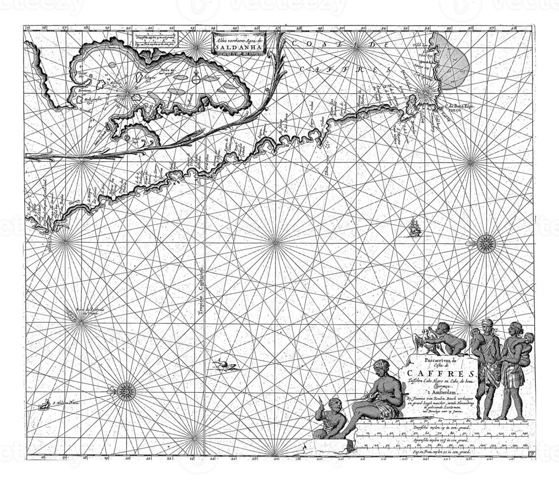 Passport map of the coast of Namibia and South Africa, Jan Luyken photo