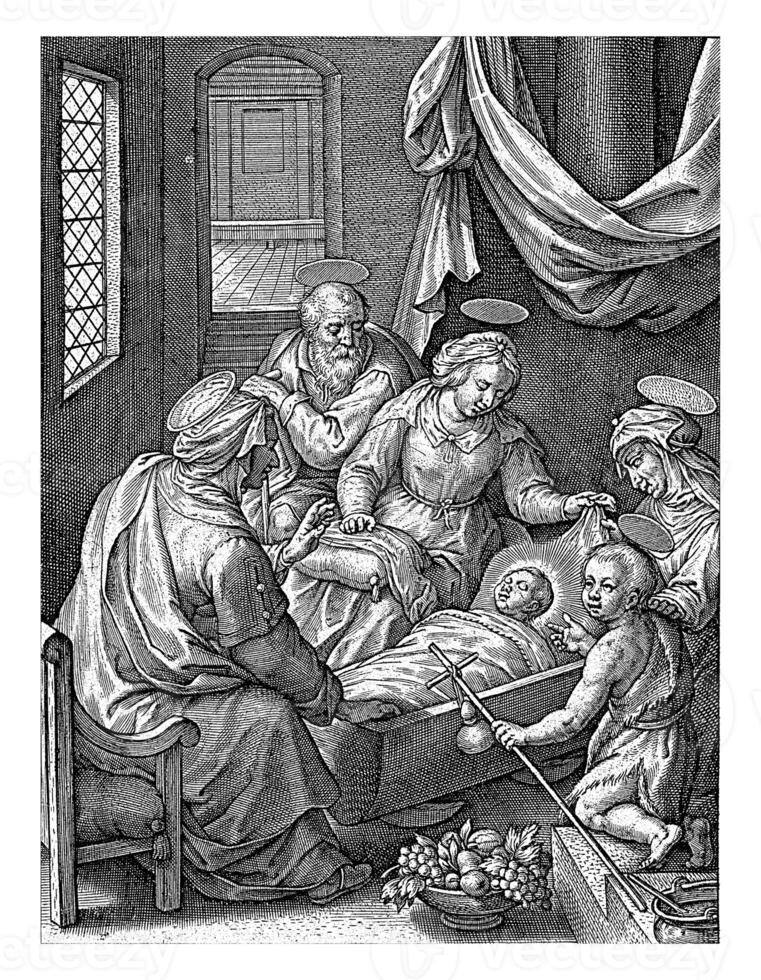 Christ Child Sleeps in the Cradle, Hieronymus Wierix, 1563 photo