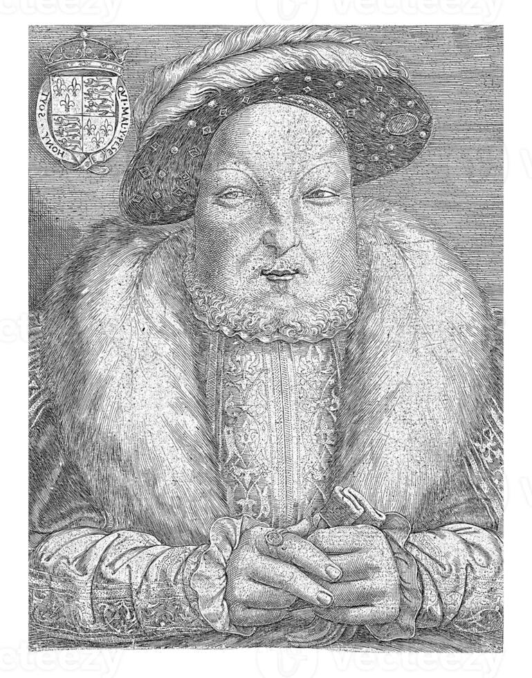 retrato de Rey Enrique viii de Inglaterra y Irlanda, cornelis macizos, 1548 foto