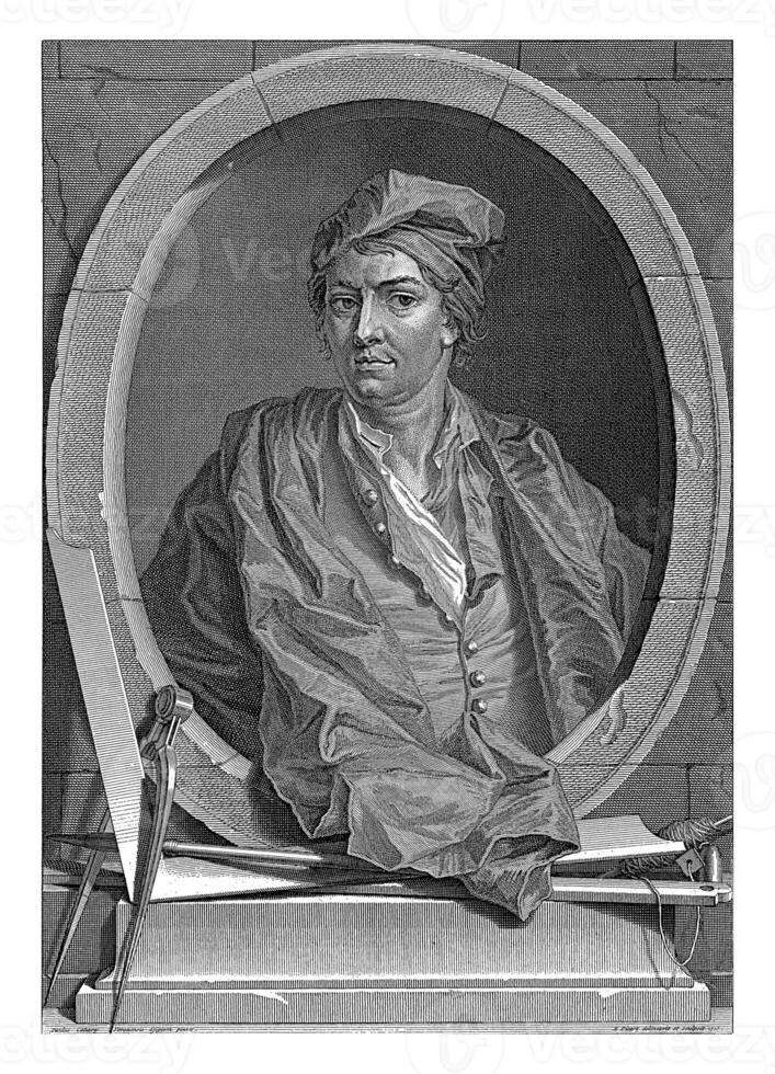 Portrait of Andrea Palladio, Bernard Picart, after Paolo Veronese, 1716 photo