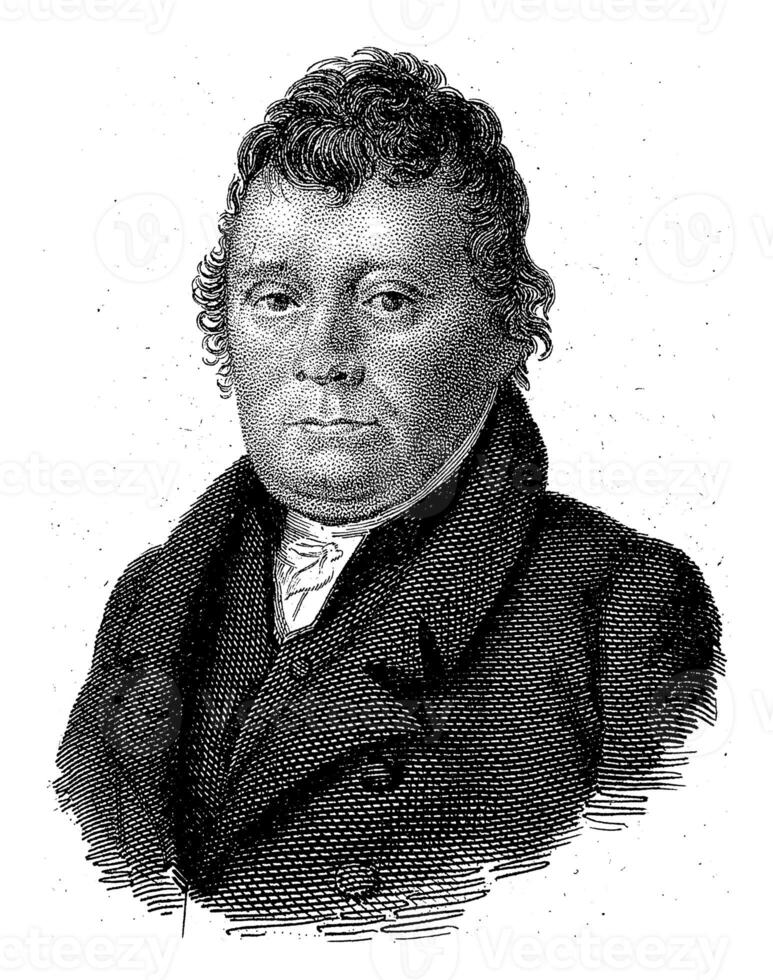 Portrait of Barend Klijn, Philippus Velijn, after Hendrik Willem Caspari, 1797 - 1836 photo
