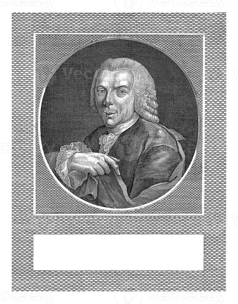 Portrait of F.J. van Assche, J.F. De La Rue, after de Glisme, 1788 photo