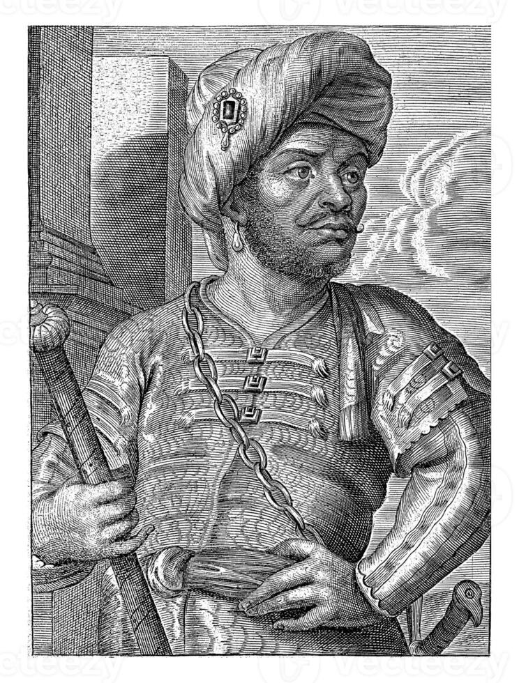 Portrait of Moulay al-Rashid, Sultan of Morocco, Adriaen Lommelin, after Abraham van Diepenbeeck, 1660 photo