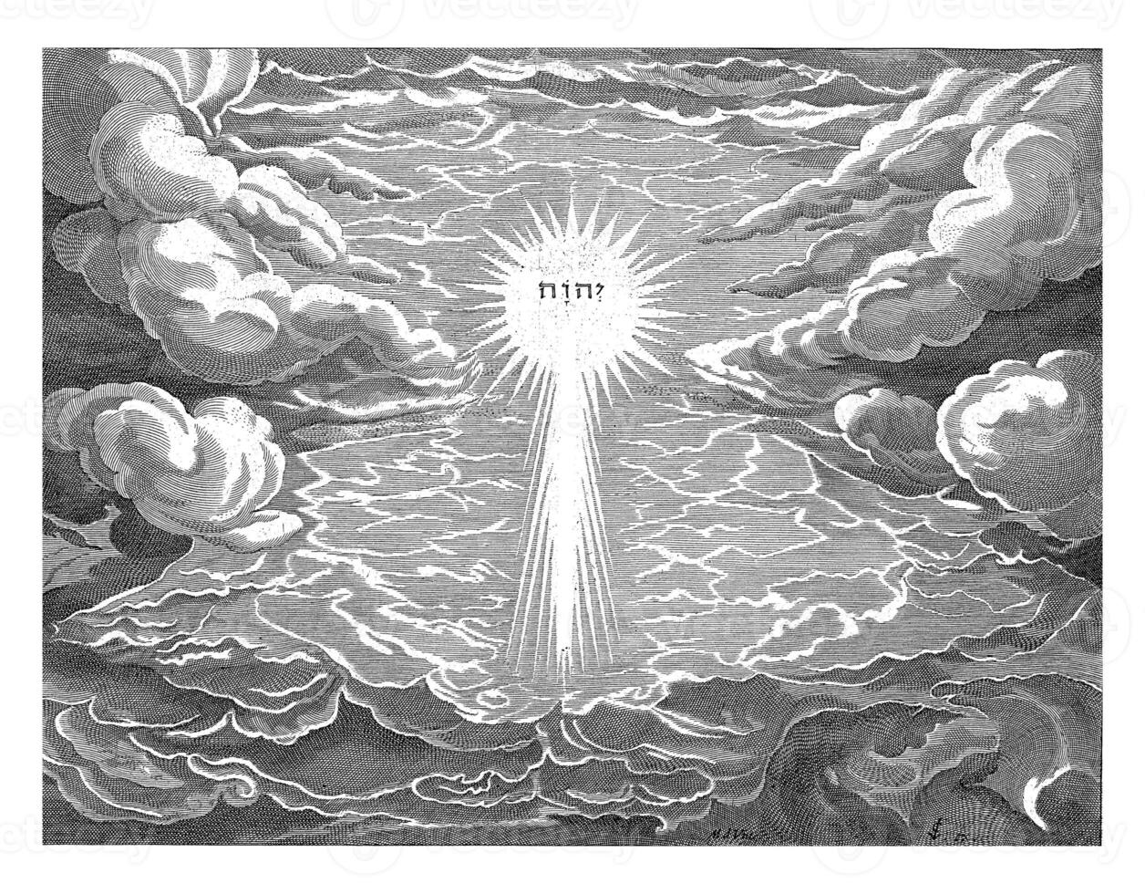 Creation of the air and water, Johann Sadeler I, after Maerten de Vos, 1639 photo