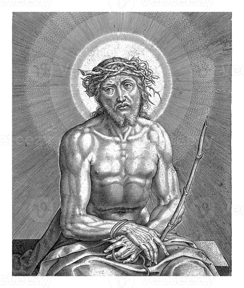 Christ with the Crown of Thorns Ecce Homo, Hieronymus Wierix, 1563 - before 1612 photo