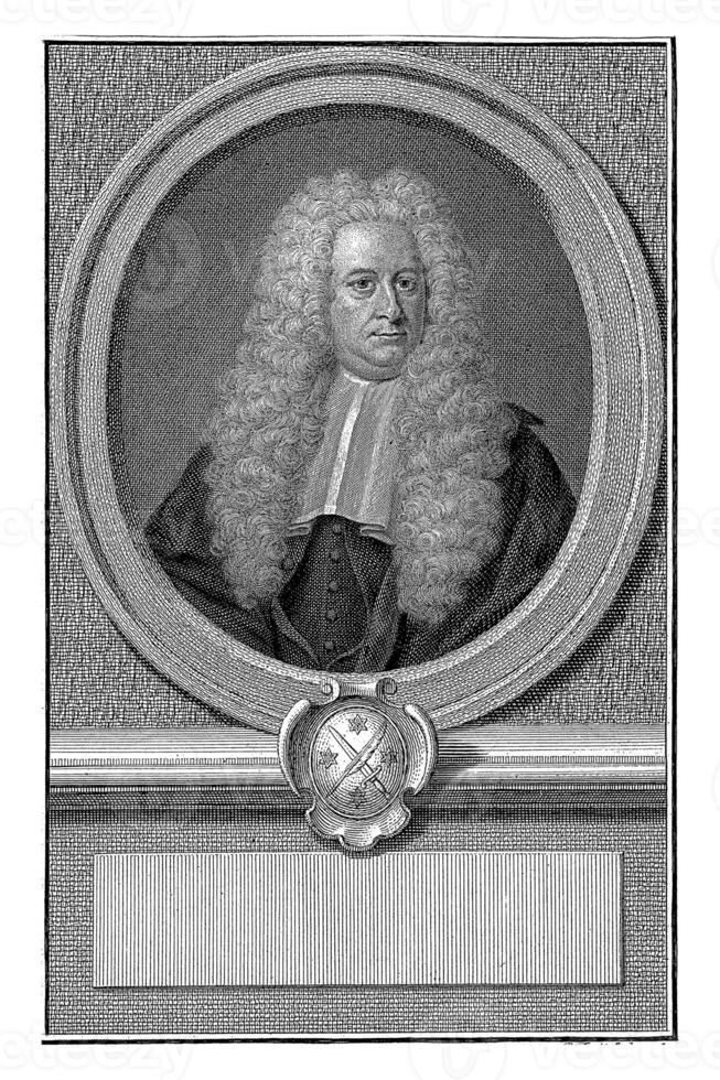 Portrait of Cornelis van Bynkershoek, Pieter Tanje, after Philip van Dijk, 1746 photo