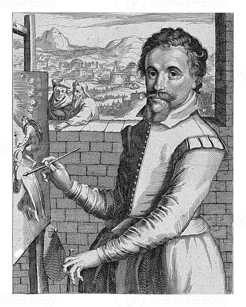 Portrait of Adam Elsheimer, Simon Frisius, 1610 photo