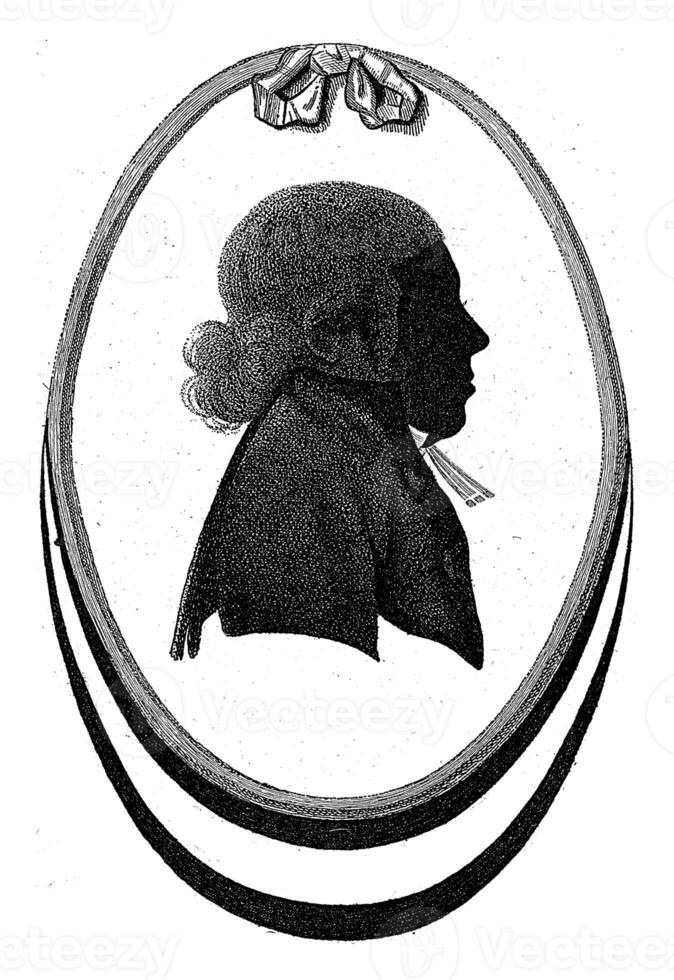 silueta retrato de s. Delaware vries, gobernar kitsune, después C. groeneveld, 1776 - 1810 foto