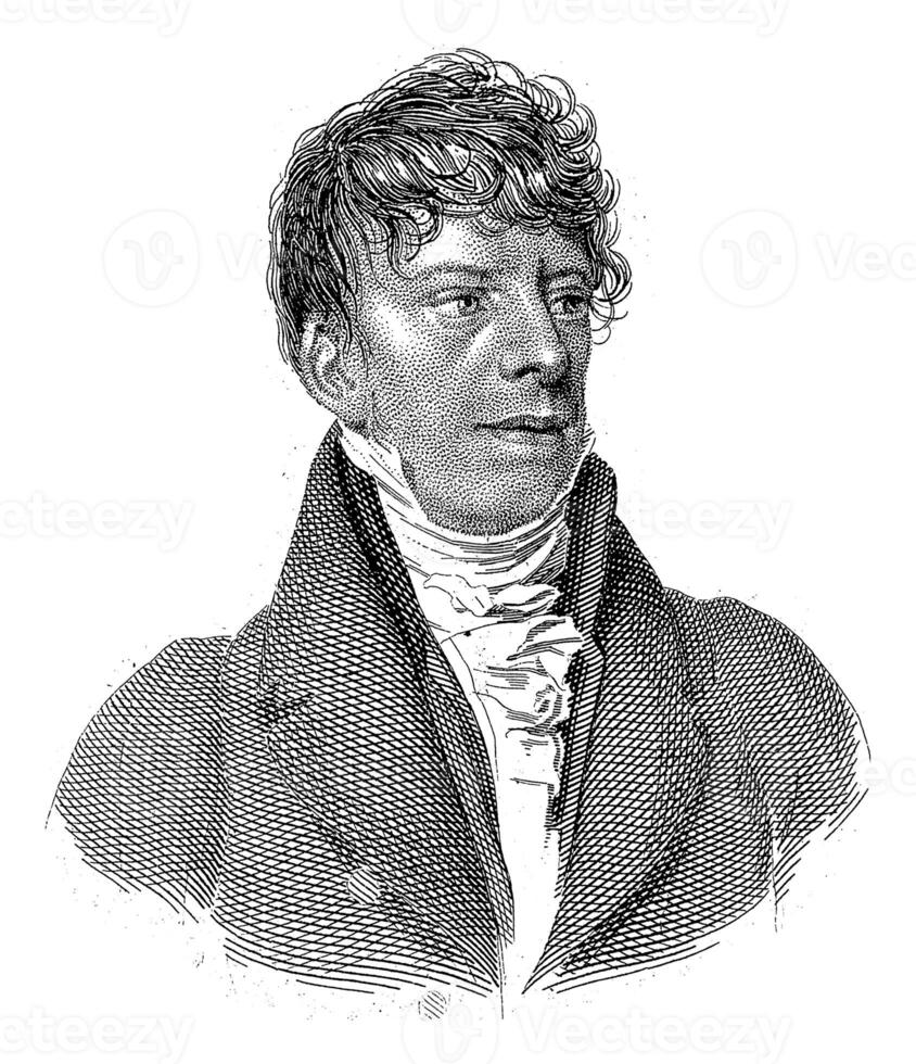 Portrait of Jan Hulswit, Philippus Velijn, after Willem Bartel van der Kooi, after Jean Augustin Daiwaille, 1797 - 1836 photo