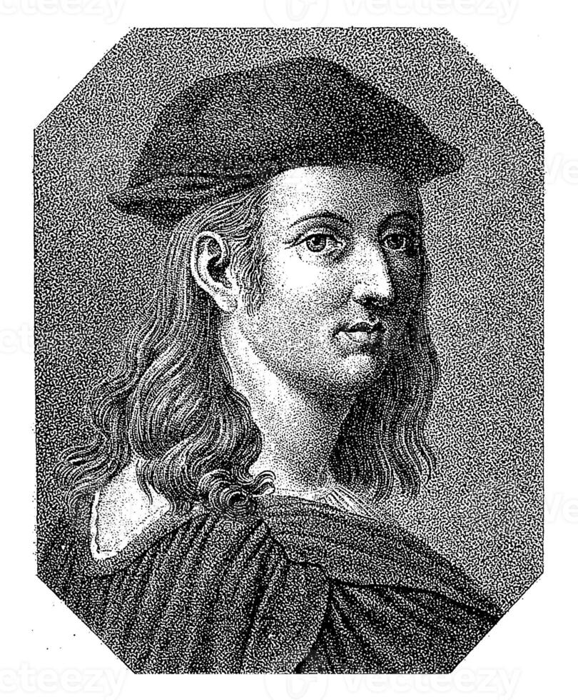 Portrait of Raphael, Friedrich Rossmaessler, after Raphael, 1785 - 1858 photo