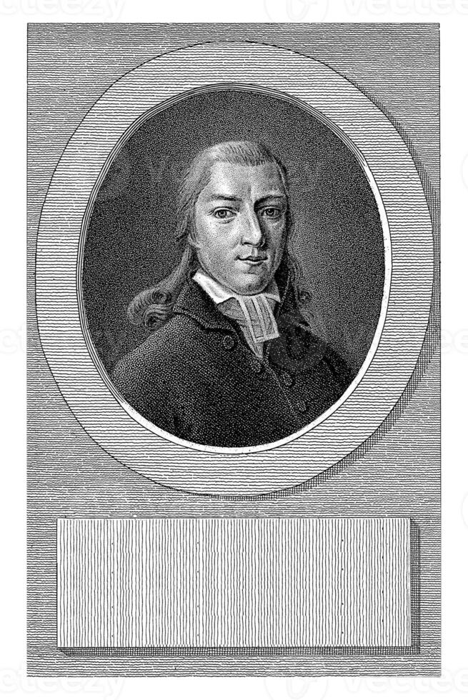 Portrait of the preacher Hermannus Pauw, Willem van Senus, after Johannes Hendrik Fredriks, 1807 photo