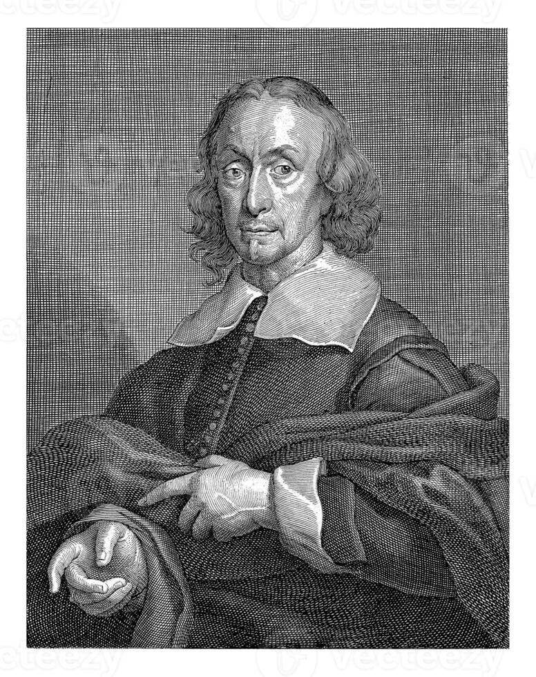 Portrait of Adriaen de Bie, Lucas Vorsterman II, after Pieter Meert, 1662 photo