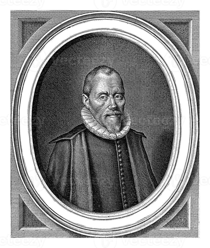 Portrait of Godefridus Cornelisz Udemans, Joannes Sarragon, 1635 photo