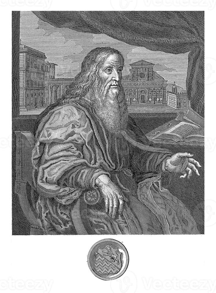 Portrait of Giovanni di Paolo Rucellai, Francesco Allegrini, after Giuseppe Zocchi, after Francesco Salviati, 1764 photo