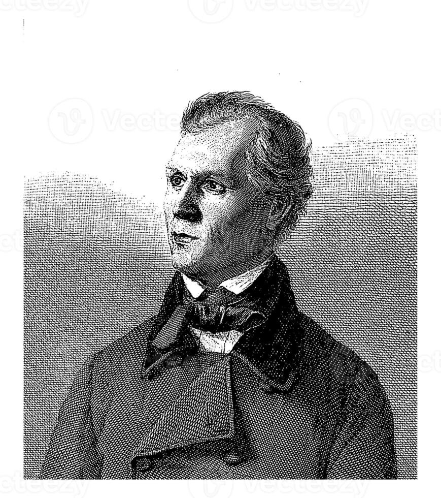 Portrait of Julius Schnorr von Carolsfeld, Christian Julius Gustav Planer, 1828 - 1873 photo